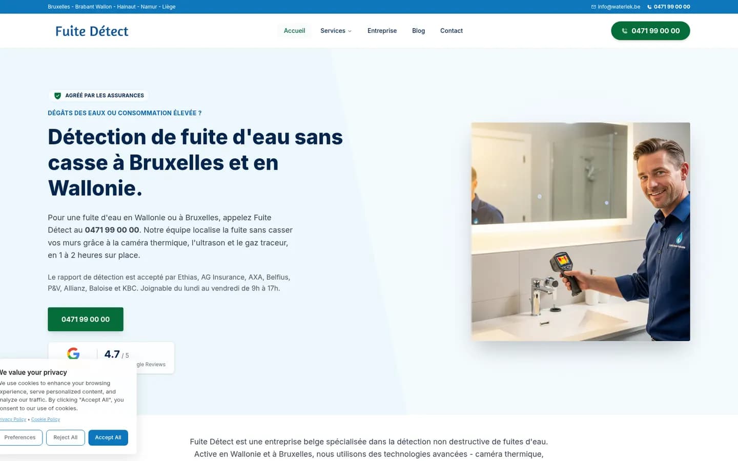 Fuitedetect — Website