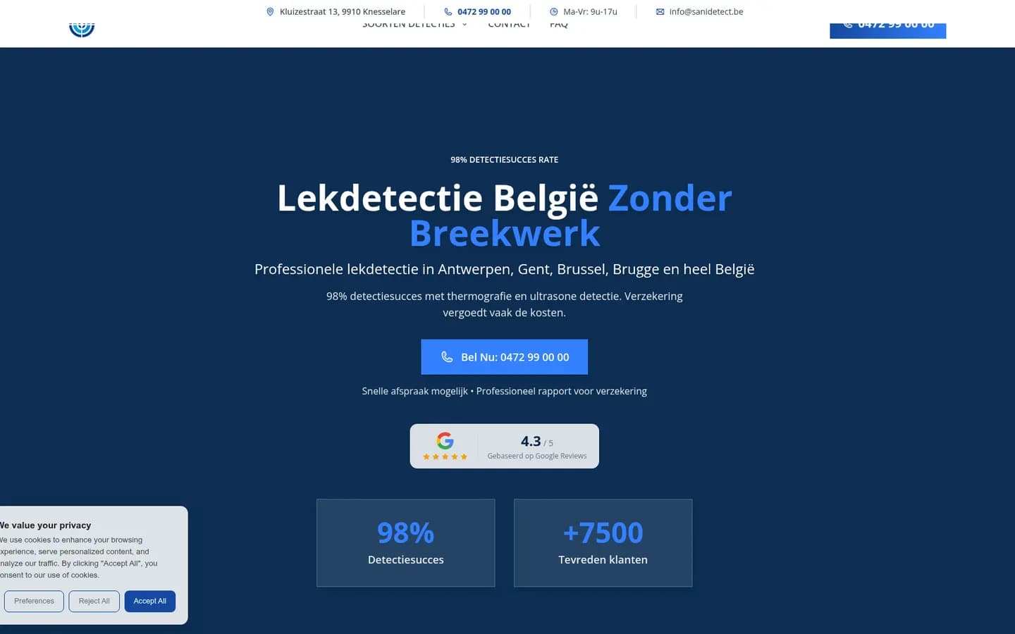 Sanidetect — Website