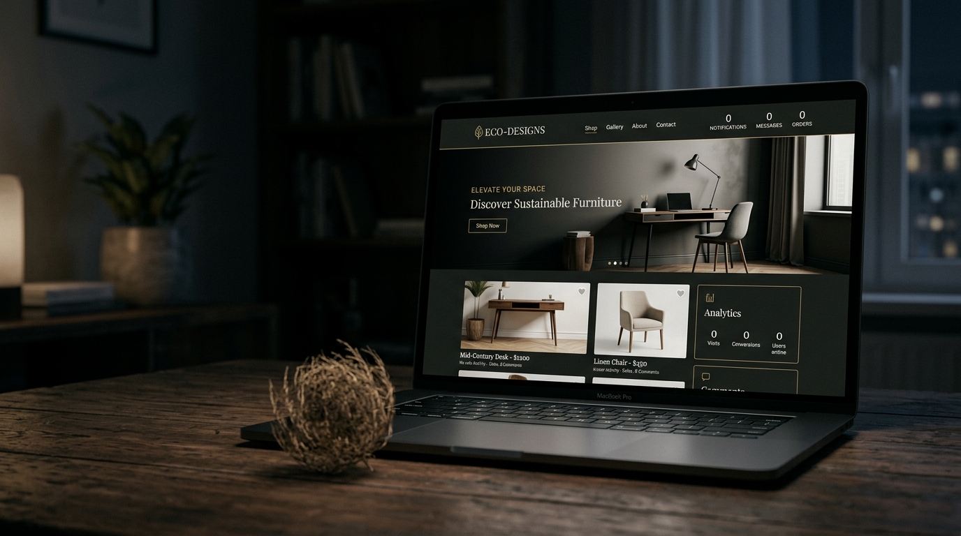 Beautiful website with zero conversions, notifications and orders